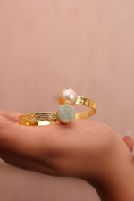 Load image into Gallery viewer, Amazonite Statement Bangle
