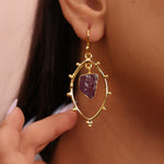 Load image into Gallery viewer, Amethyst Dangle Earring
