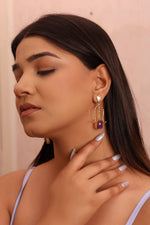 Load image into Gallery viewer, Modern Gemstone Earring
