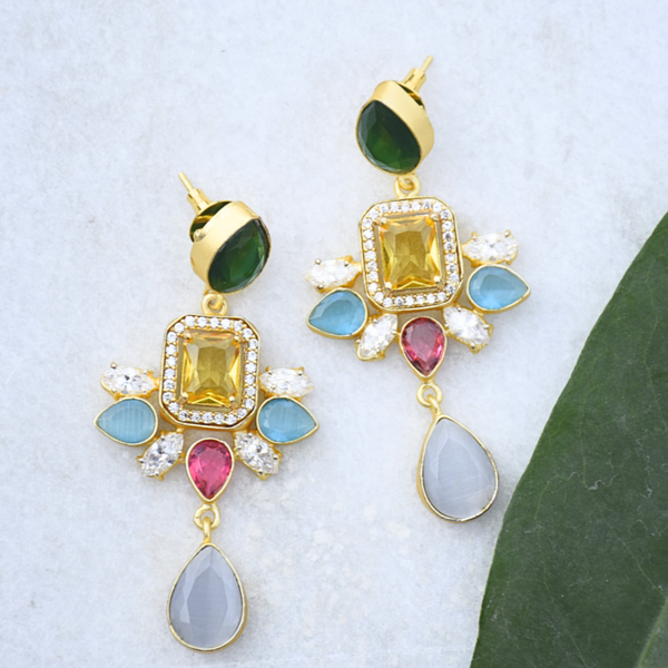 Colourful geometric modern earrings
