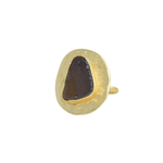 Load image into Gallery viewer, Modern daily office vacation easy to style versatile brass gemstone ring
