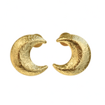 Load image into Gallery viewer, Celestial universe inspired modern dailywear office vacation designer moon shape earring studs
