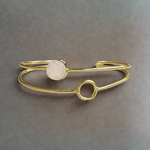 Load image into Gallery viewer, natural round gemstone rose quartz anti tarnish gift for her vacation office wear versatile must have bangle 
