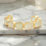 Load image into Gallery viewer, Y2K modern statement brass easy to pair versatile semi precious bangle
