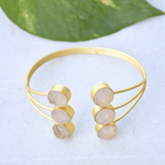 Load image into Gallery viewer, Modern anti tarnish semi precious gift for her gemstone bangle

