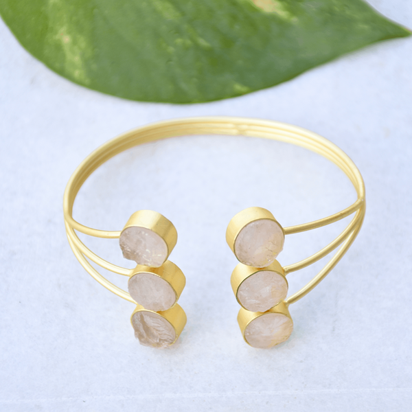 Modern anti tarnish semi precious gift for her gemstone bangle
