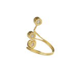 Load image into Gallery viewer, Elegant multistone natural pearl adjustable brass lightweight must have trendy accessory stylish ring
