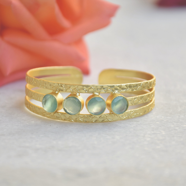 Trendy Stackable gold plated versatile bangle