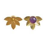 Load image into Gallery viewer, Floral Amethyst Studs
