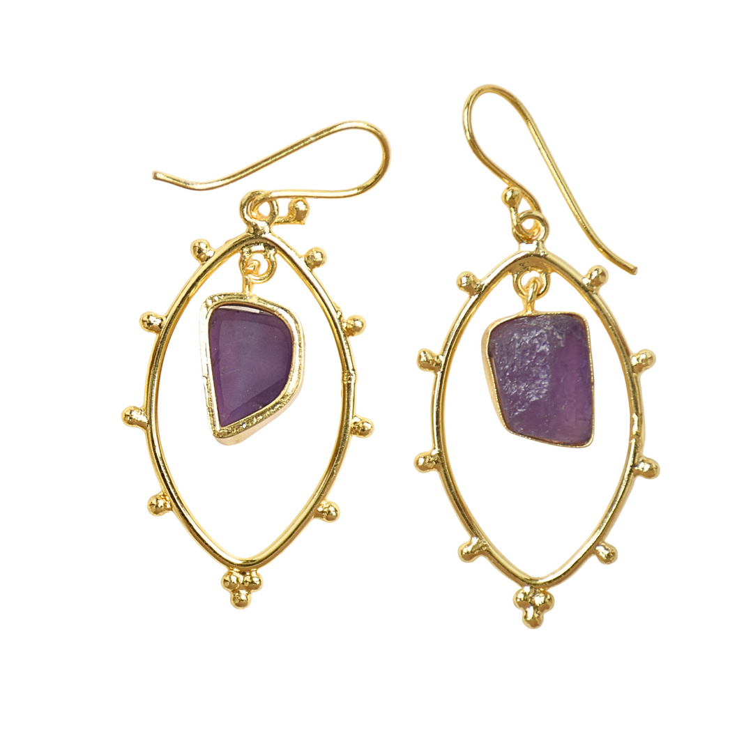 Amethyst Dangle Earring