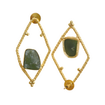 Load image into Gallery viewer, Geometric Gemstone Earrings
