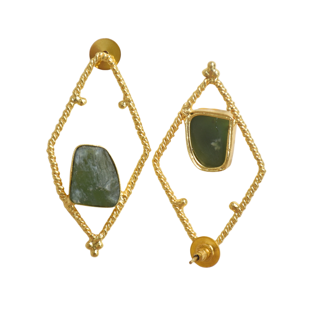 Geometric Gemstone Earrings