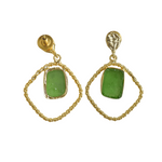Load image into Gallery viewer, Mystical Green Gemstone Earrings
