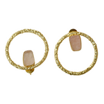 Load image into Gallery viewer, Statement Rose-Quartz Studs
