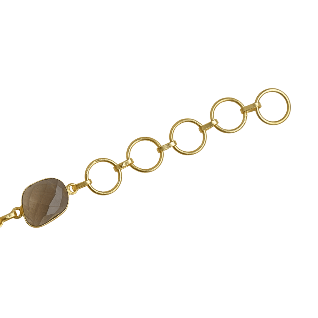 Gold-Plated Stone Bracelet