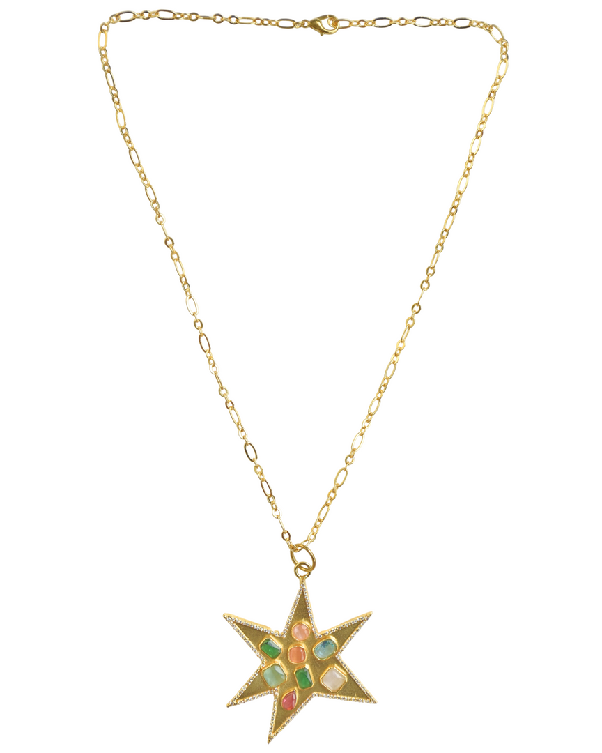 Statement Multicolor Chain Pendant