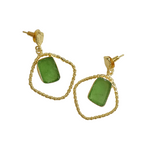 Load image into Gallery viewer, Mystical Green Gemstone Earrings
