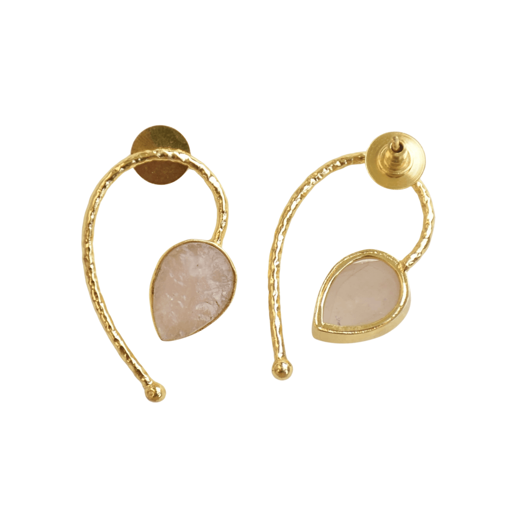 Rose Quartz Stud Earrings