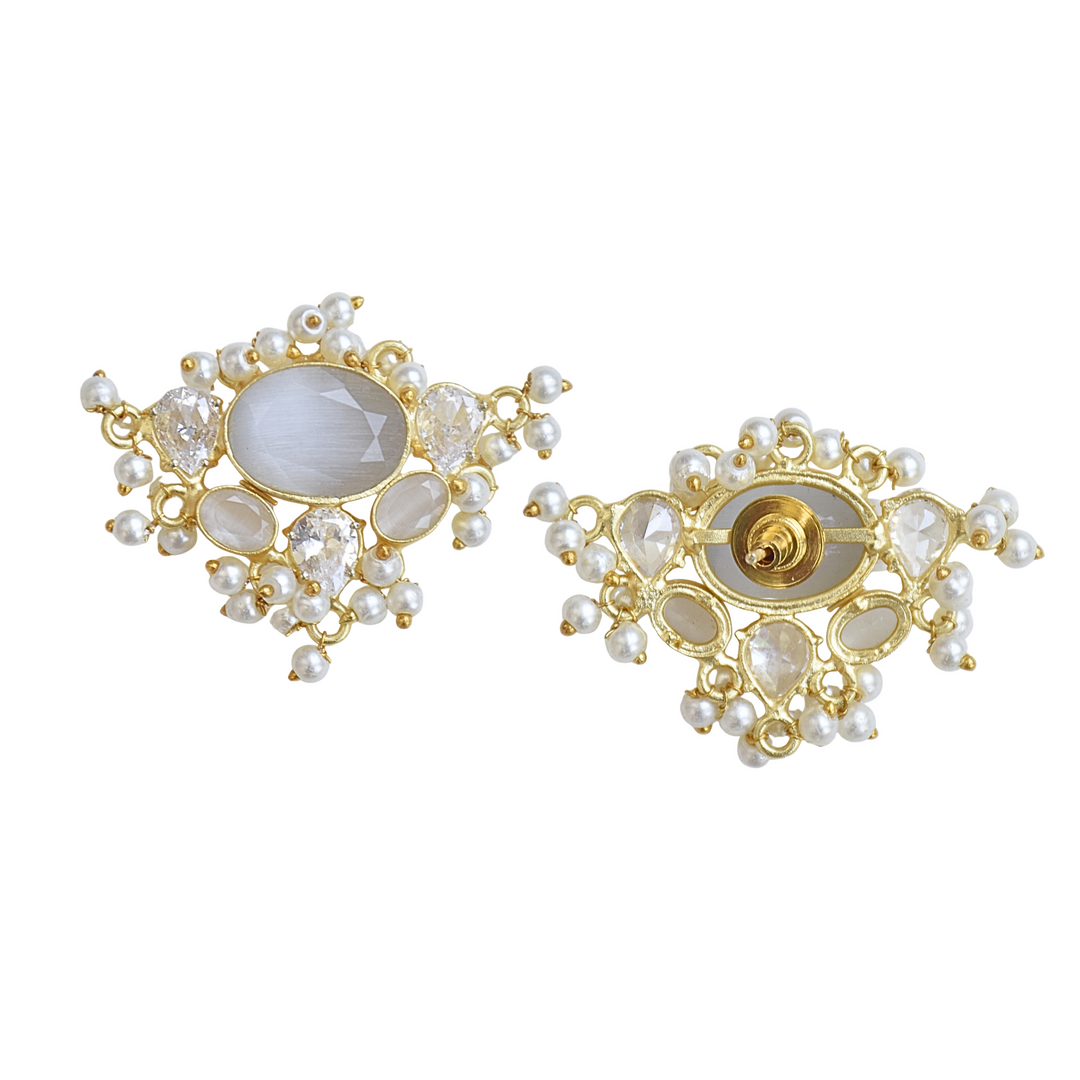 Elegant Natural Crystal Studs