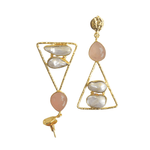 Load image into Gallery viewer, Fancy Triangular Pearl Earring

