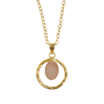 Load image into Gallery viewer, Dangling Rose Quartz Pendant Chain
