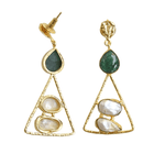 Load image into Gallery viewer, Triangular Hammered Earrings

