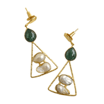 Load image into Gallery viewer, Triangular Hammered Earrings
