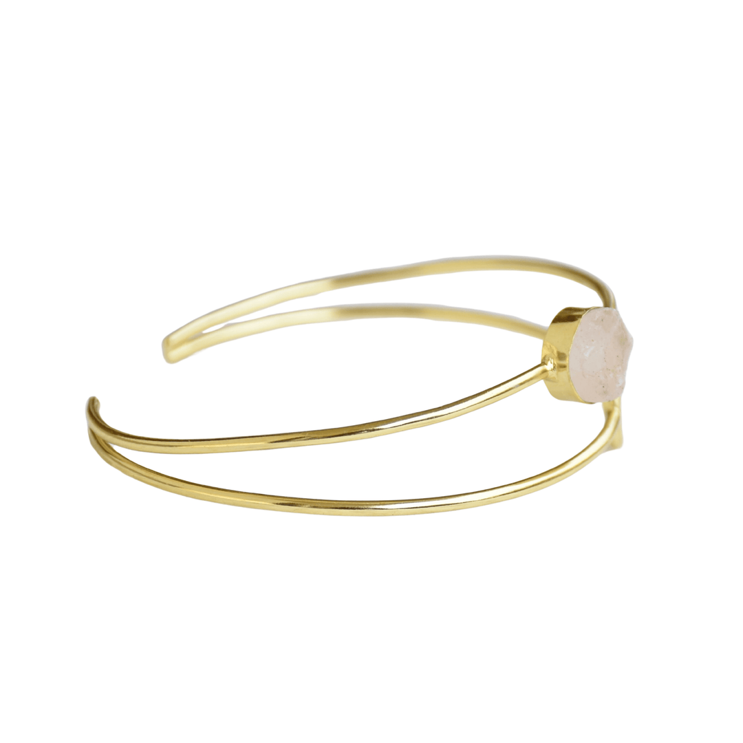 Natural Rose Quartz Bangle
