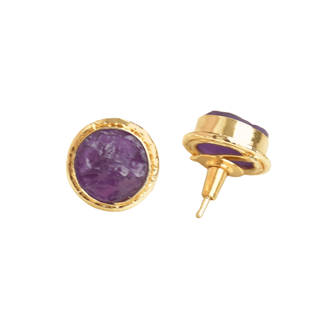 Amethyst Stud Earring