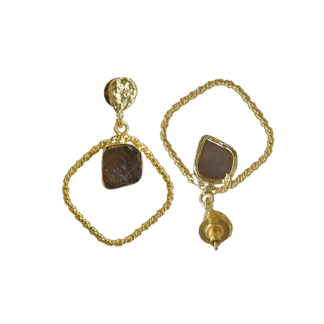 Gold-Plated Brass Earrigs