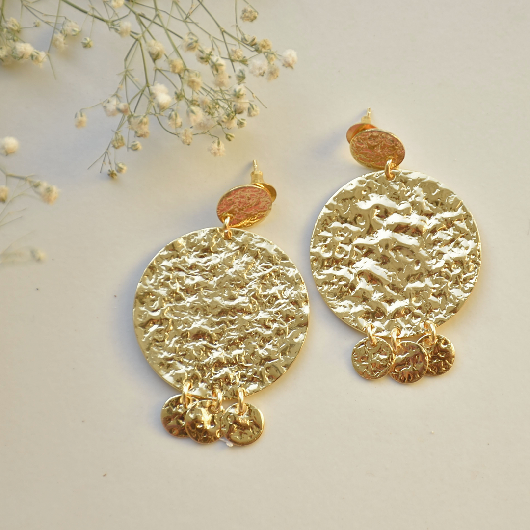 Round Dangle Drop Earrings