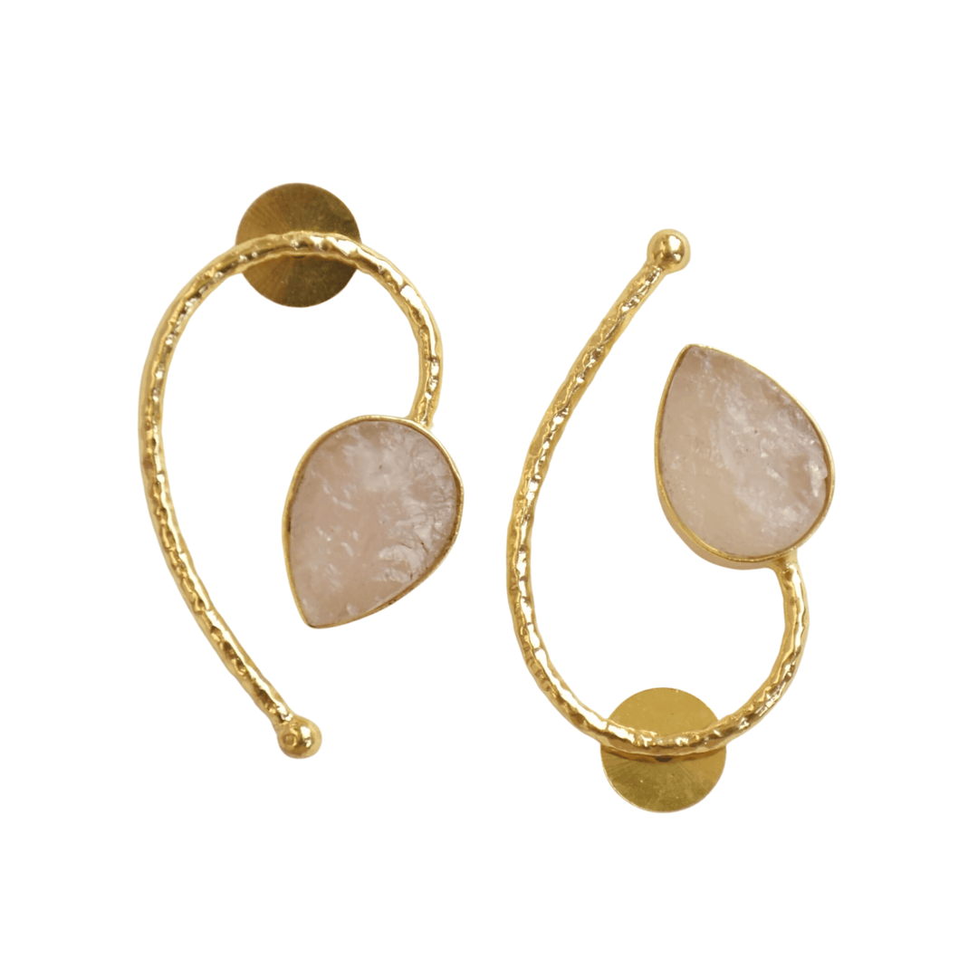 Rose Quartz Stud Earrings