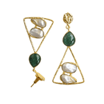 Load image into Gallery viewer, Triangular Hammered Earrings
