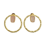 Load image into Gallery viewer, Statement Rose-Quartz Studs
