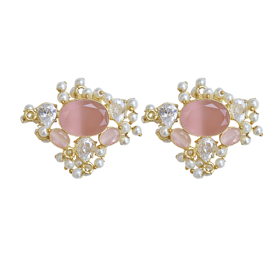 Pink Blush Stud Earrings