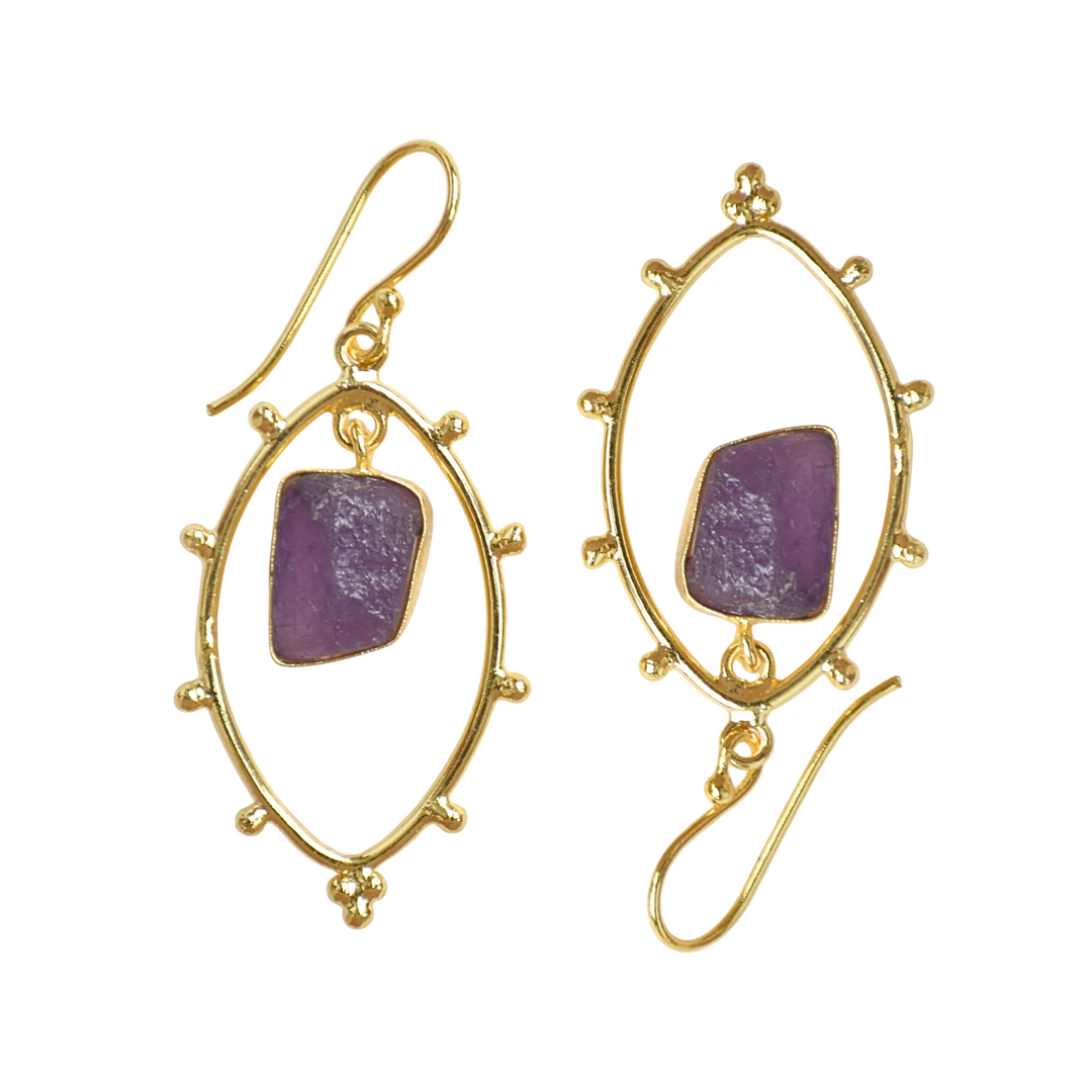 Amethyst Dangle Earring