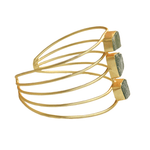 Load image into Gallery viewer, 3Stone Statement Bangle
