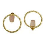 Load image into Gallery viewer, Statement Rose-Quartz Studs
