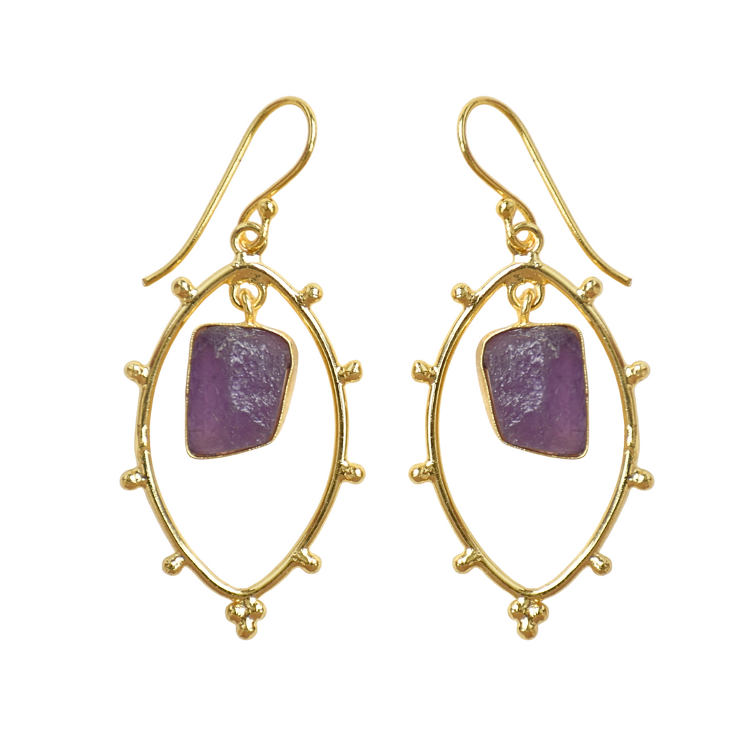 Amethyst Dangle Earring