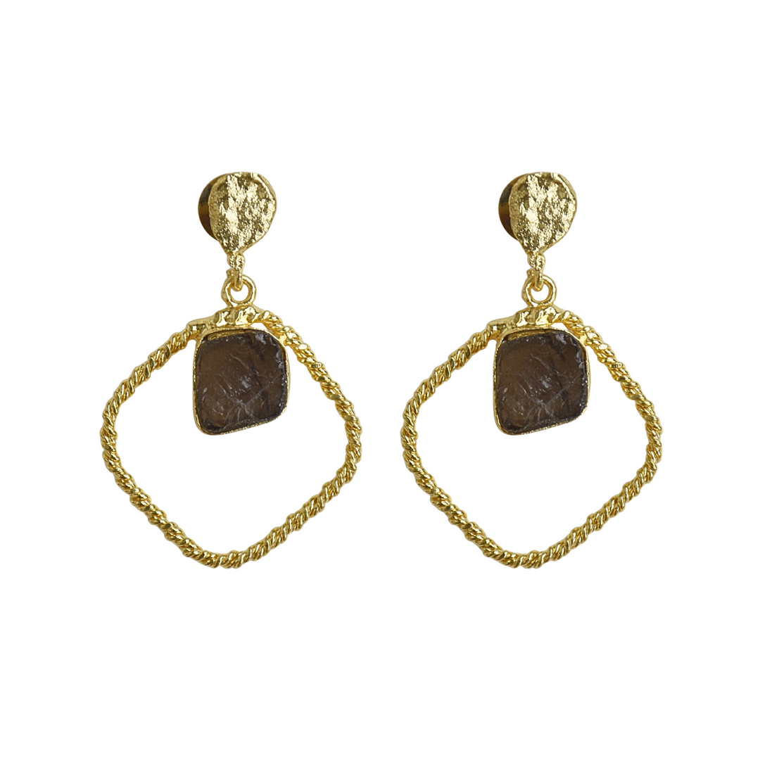 Gold-Plated Brass Earrigs