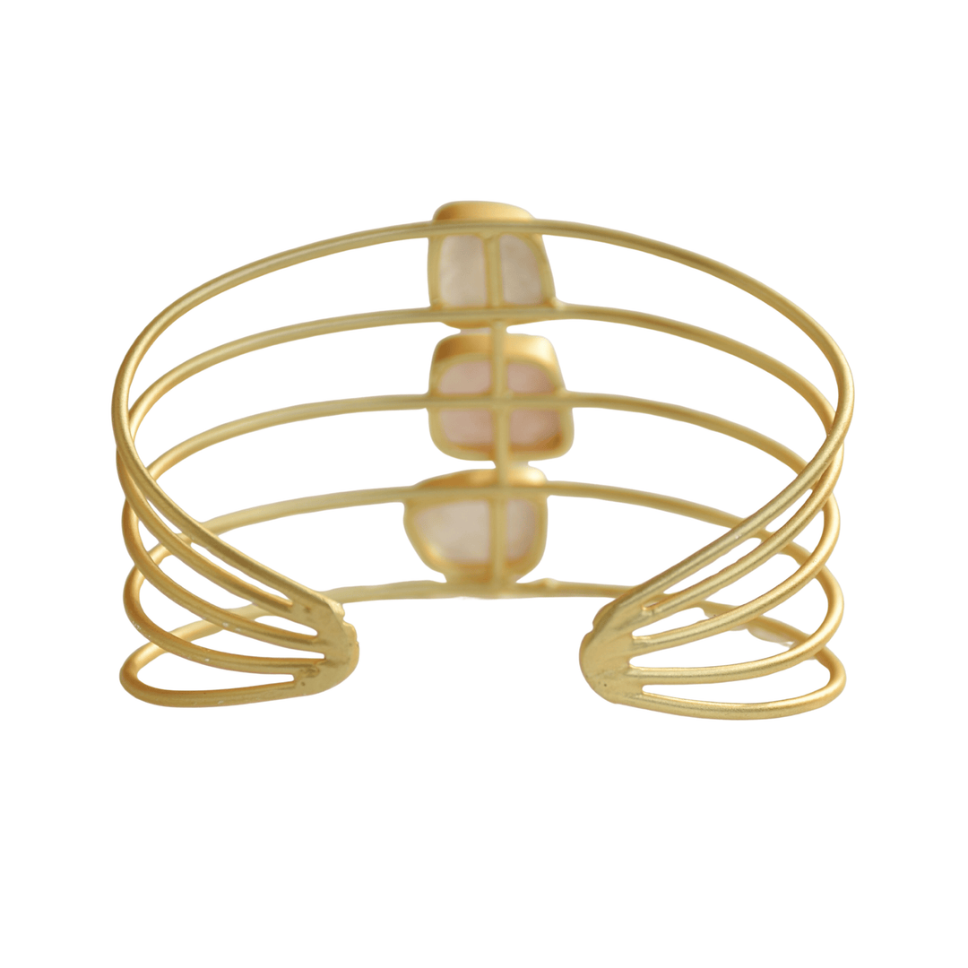Elegant Rose Quartz Bangle