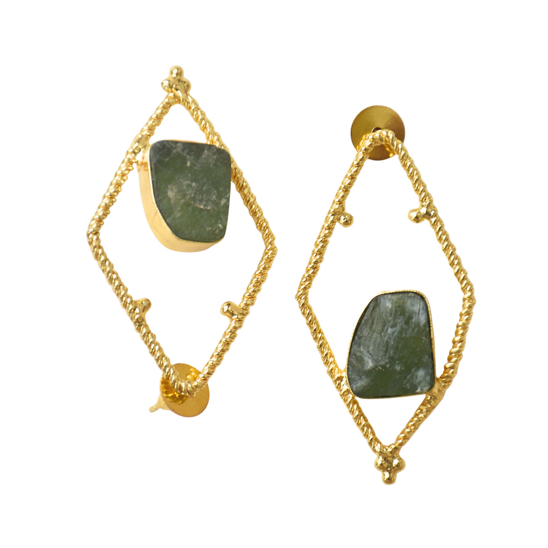 Geometric Gemstone Earrings