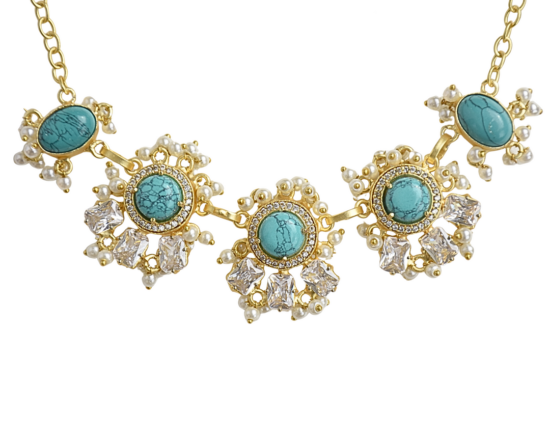 Designer Turquoise Necklace Set