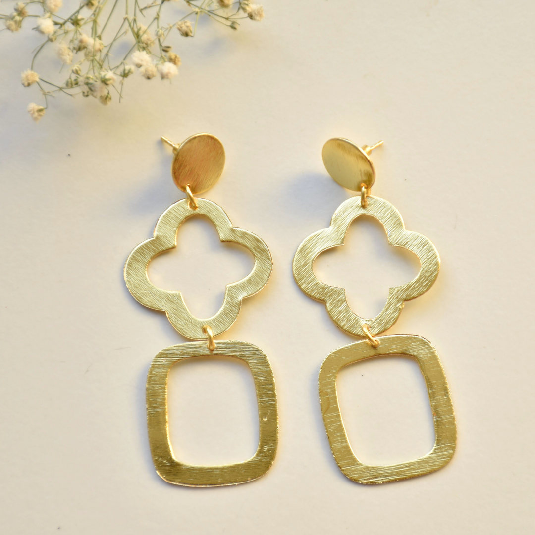 Geometric Long Earrings