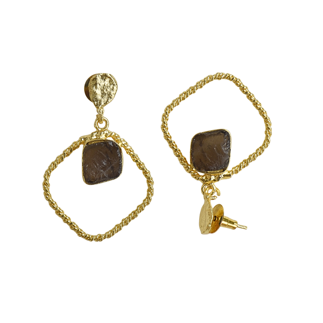 Gold-Plated Brass Earrigs