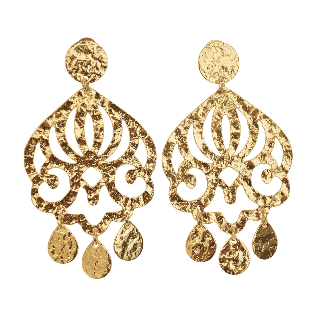 Vintage inspired chandelier designer lightweight festive diwali christmas wedding bridal earrings 