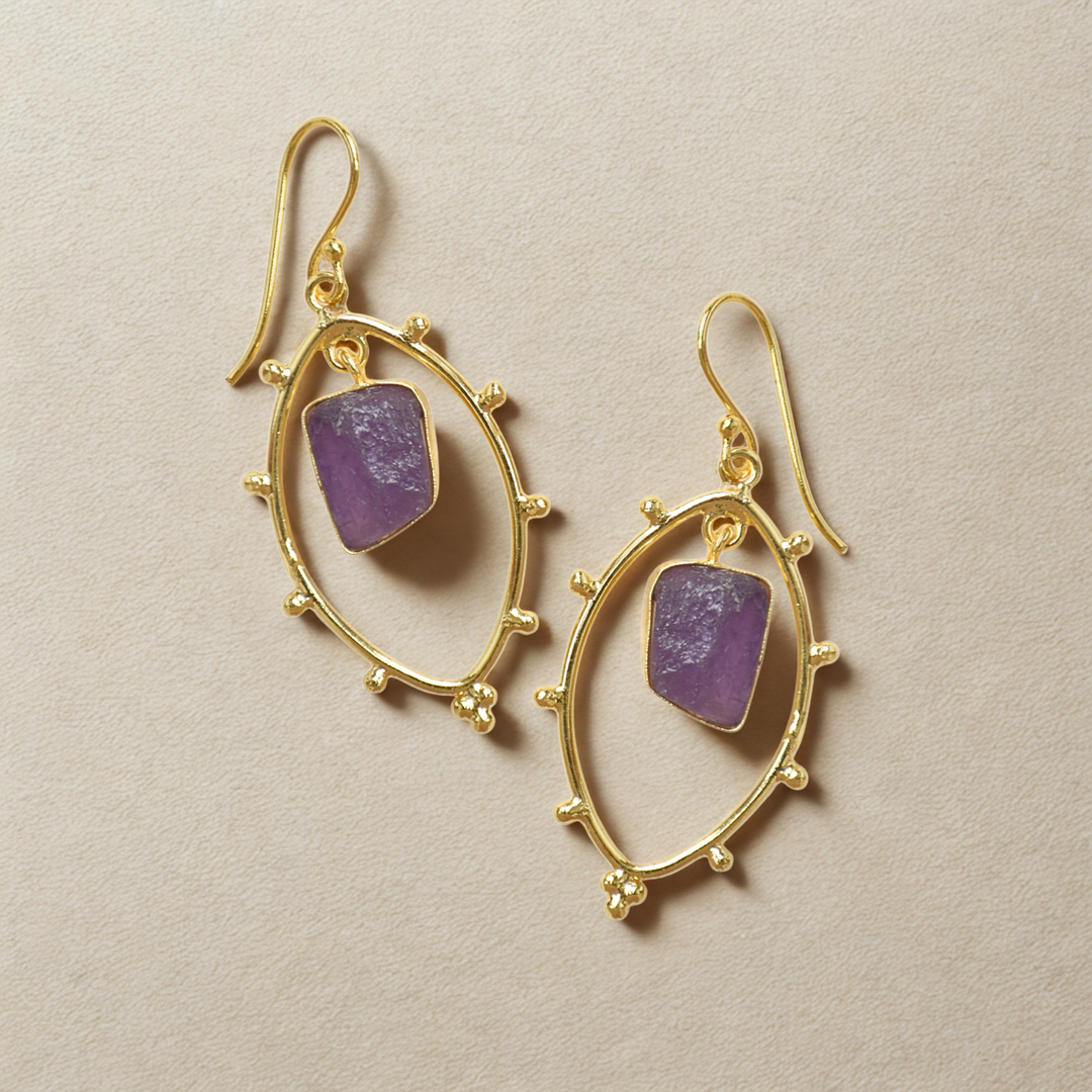Amethyst Dangle Earring