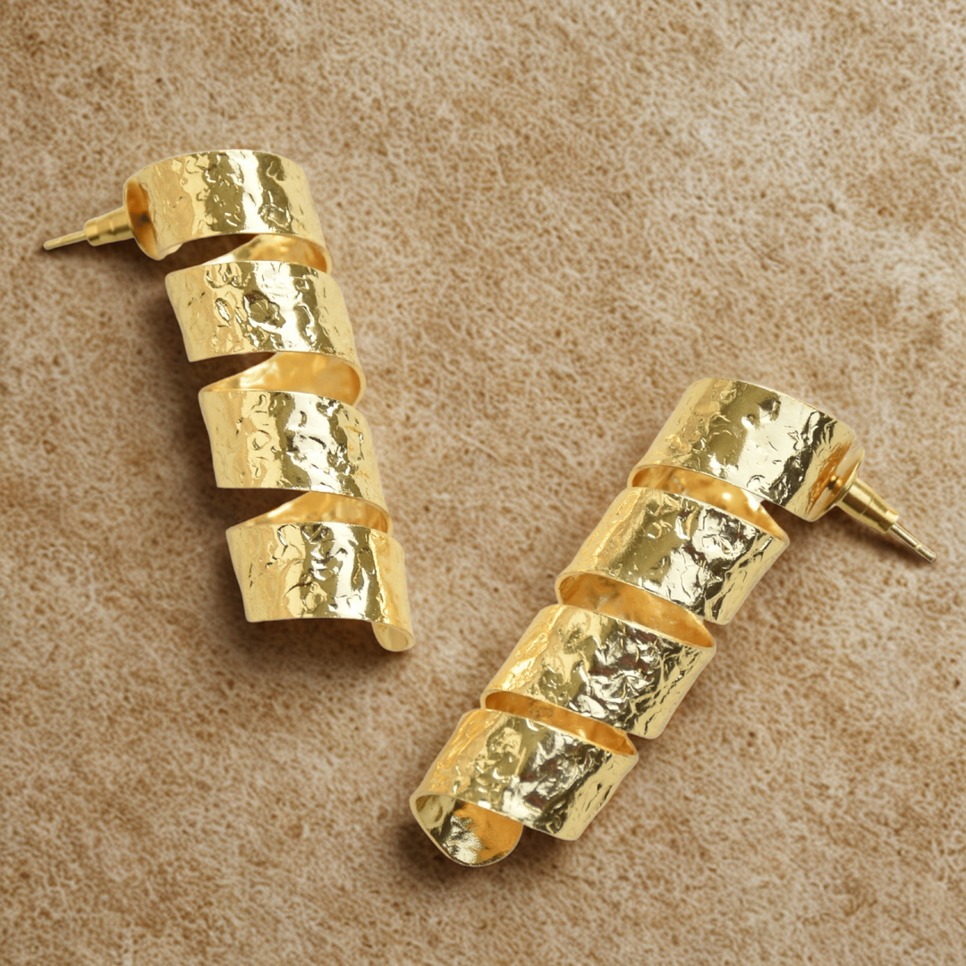 Statement Spiral Stud Earring