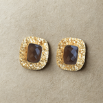 Load image into Gallery viewer, Textured Gemstone Studs
