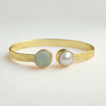 Load image into Gallery viewer, Amazonite Statement Bangle
